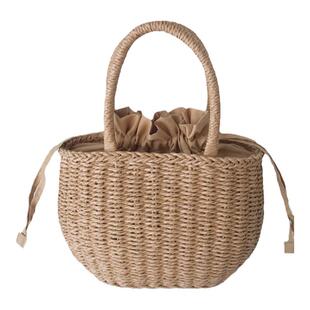 手工编织草编包沙滩海边度假女包 菜篮子小包手提包藤包夏季百搭