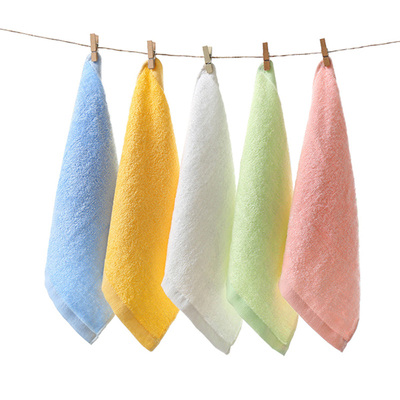 5条装竹炭竹纤维吸水儿脸小方巾