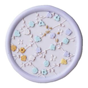 南初文创 包邮方铜柱火漆印章小金条浮雕鱼黄铜章蝴蝶结蕾丝盖戳