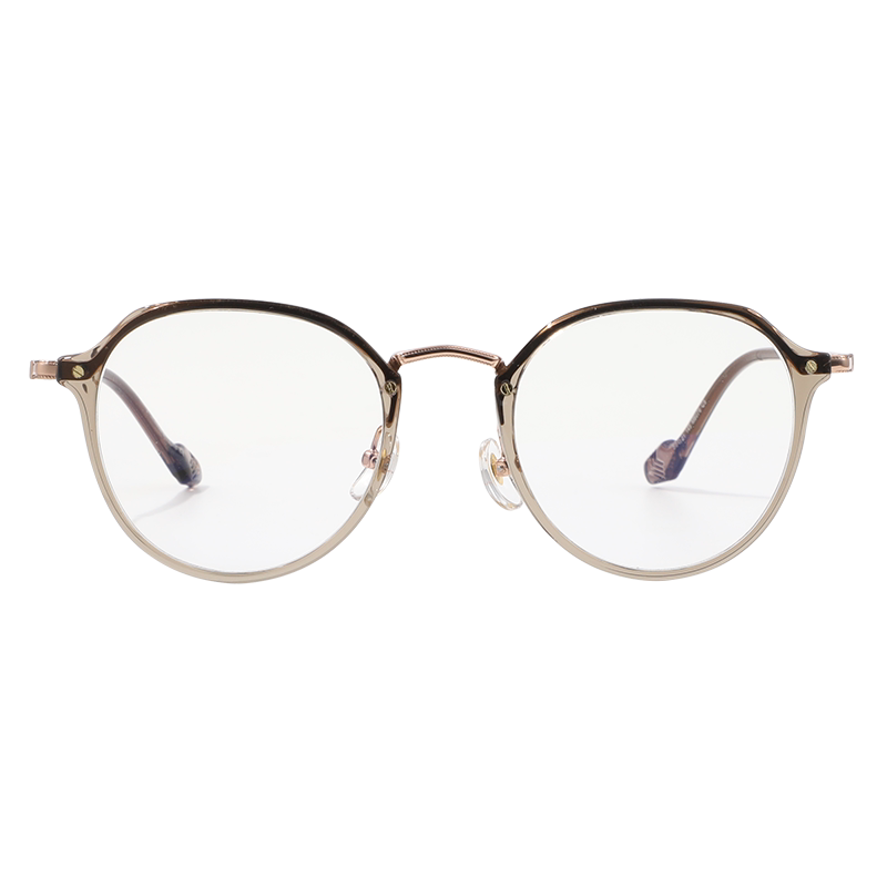 若云超轻纯钛冷茶色近视眼镜
