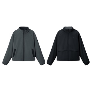 蕉下双面万粒绒外套女秋新款摇粒绒冲锋衣抓绒衣内胆软壳防风外套