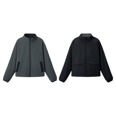 蕉下双面穿万粒绒女外套防风外套