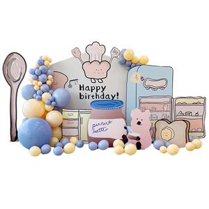 宝宝生日宴小厨师主题双层气球