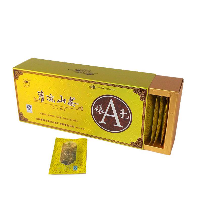 云南腾冲绿茶叶明前毛尖茶清凉山银毫烘青独立小袋33X3克99克礼盒
