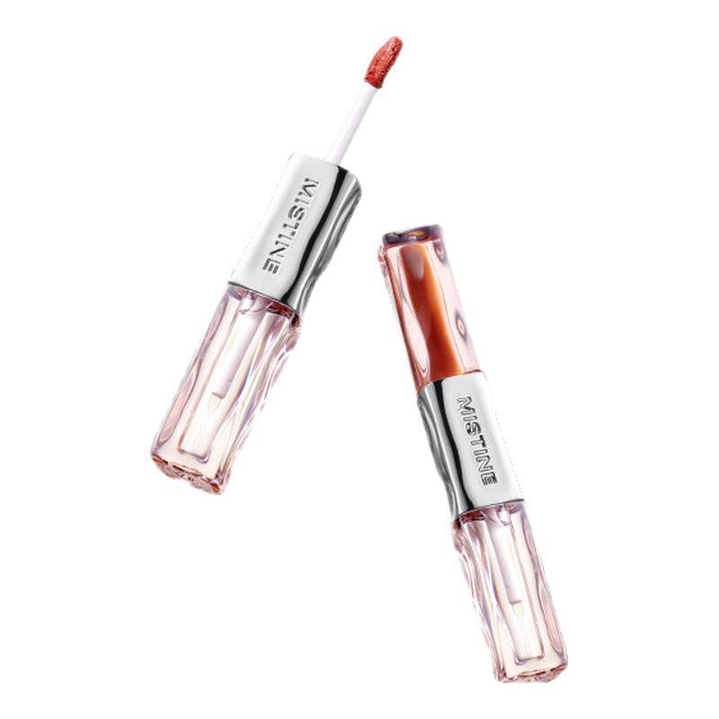 【国内现货】Mistine蜜丝婷双头唇釉镜面水光唇蜜口红裸色不沾杯
