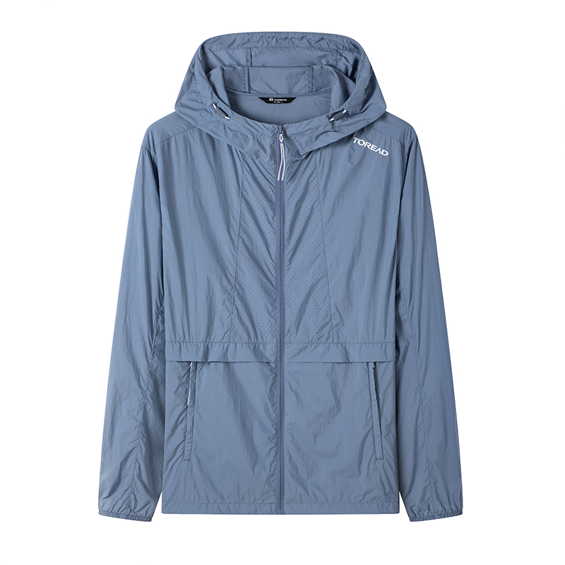 探路者防晒衣男士夏季新款轻薄UPF50+防紫外线防水连帽透气皮肤衣