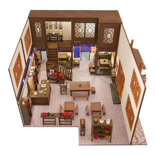 iQ MAX武林外传DIY小屋同福客栈周边微缩模型拼装积木3D场景拼图