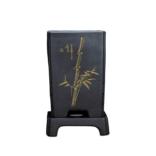 紫砂花盆四方签筒带底座兰花盆老桩悬崖盆景花盆室内花卉陶瓷花盆