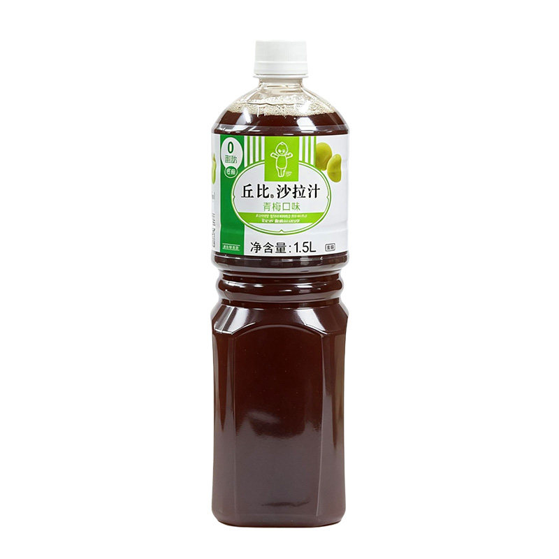 丘比沙拉汁0脂肪青梅口味1.5L*6瓶商用油醋汁水果蔬菜低脂沙拉酱