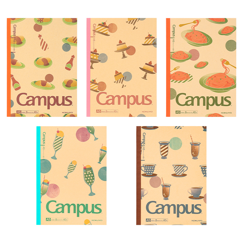 官方旗舰店 日本kokuyo国誉Campus 无线装订本新意匠牛皮纸记事本中学生女日记本无线胶装点线本子a5/b5