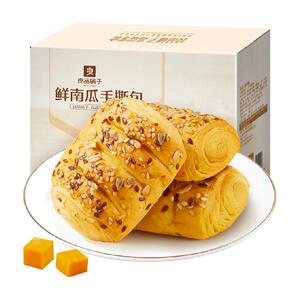 良品铺子鲜南瓜手撕包500g早餐面包蛋糕零食吐司营养手撕面包