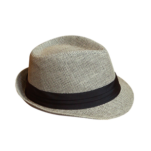 出游度假帽子男女夏天休闲时尚帽韩版潮草帽小礼帽英伦复古爵士帽