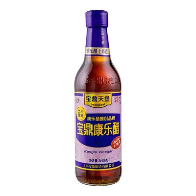 上海宝鼎天鱼康乐醋540g瓶装家用米醋食用醋虾蟹醋蒸饺蘸醋凉拌醋