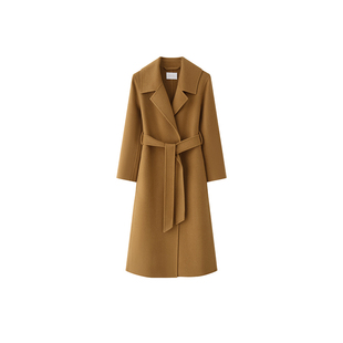 TEASEL「INIFINITY ALXA」正肩暗扣修身通勤收腰双面呢纯羊绒大衣