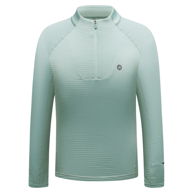 必迈官方秋冬跑步魔方保暖长袖V4半拉链加绒户外打底衣立领运动衣