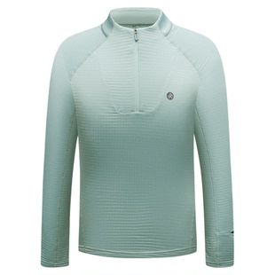 必迈官方秋冬跑步魔方保暖长袖V4半拉链加绒户外打底衣立领运动衣