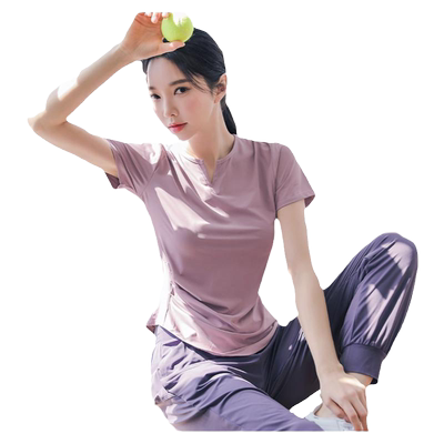 可放手机跑步女运动套装速干健身