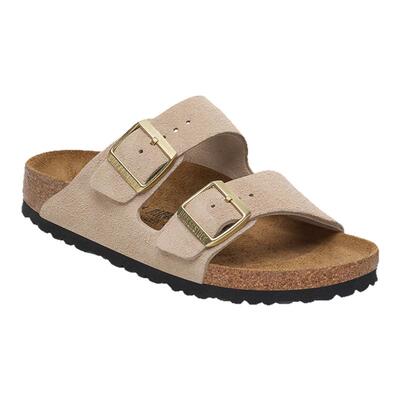 BIRKENSTOCK勃肯绒面革双扣拖鞋