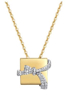 直营glamever方盒吊坠项链女