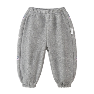 儿童加绒裤子冬加厚小宝宝冬裤婴幼儿冬装卫裤女童冬季外穿休闲裤