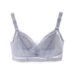 内衣女无钢圈大胸显小文胸罩大码聚拢收副乳防下垂bra夏超薄款款