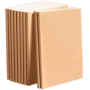 A4空白牛皮纸笔记本子加厚2025年新款16K简约全空白内页b5白纸本道林纸高中生大学生用练习本牛皮封面手绘本