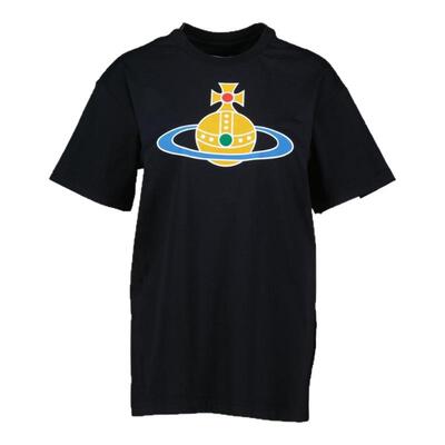 Vivienne Westwood 西太后 超大款 Orb 经典 T恤 - 纯棉 - 黑色