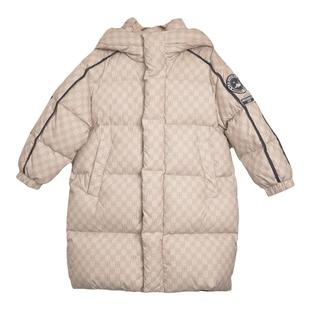 韦氏25新款儿童羽绒服免洗三防水男童女童过膝亲子长款加厚羽绒服