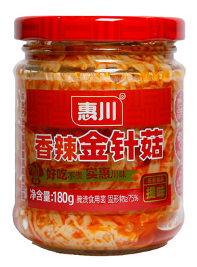 惠川金针菇下饭菜180g香辣即食