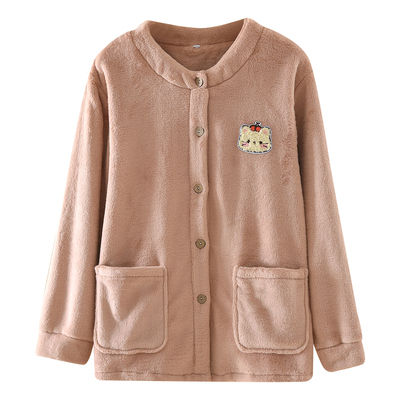 女秋冬法兰绒睡衣家居服单品