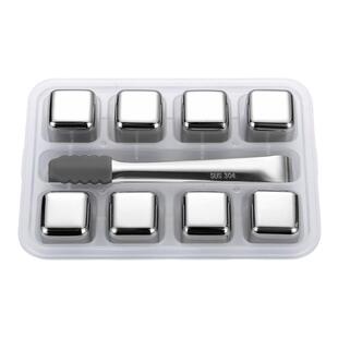 威士忌冰酒石啤酒雪碧冰镇神器速冻 304不锈钢冰块铁金属冰粒家用