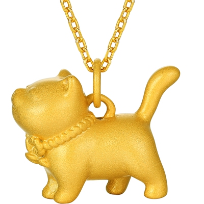 六桂福珠宝银925喵系甜心吊坠