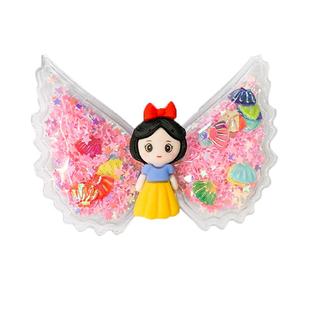 卡通流沙翅膀公主发夹女可爱发卡幼儿园儿童礼物女学生实用小礼品