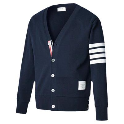 tb纯棉针织开衫情侣装卫衣条纹