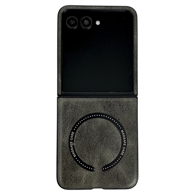 razr60复古磁吸疯马纹手机壳