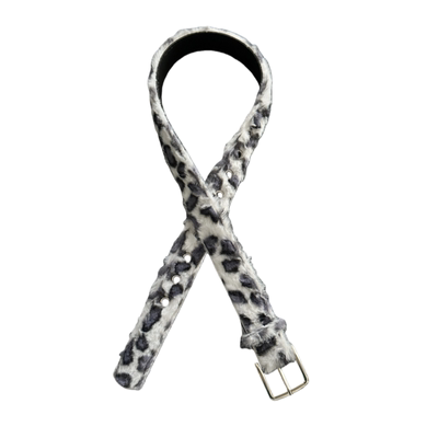 ironworks豹纹毛绒腰带