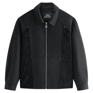 【商场同款】太平鸟男装 休闲夹克时尚雪尼尔行政夹克 B2BCF4118