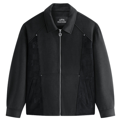 【商场同款】太平鸟男装 休闲夹克时尚雪尼尔行政夹克 B2BCF4118