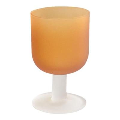 中古风磨砂玻璃酒杯彩色ins博主复古水杯圆形香槟杯鸡尾酒杯220ml