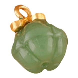 合金琉璃水蜜桃南瓜珠吊坠 玻璃diy手工项链手链古风汉服配件扣子