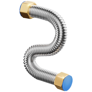 4分304不锈钢波纹管连接热水器马桶高压防爆冷热进出水管软管家用