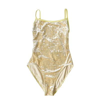 YUMO芭蕾舞蹈服连体服吊带美背儿童体操服形体服高跨基训练功服