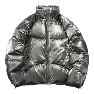 【小众设计】TIRED国潮立领羽绒服冬季90白鸭绒面包服保暖外套潮