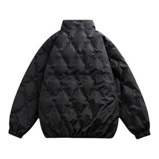 TIRED国潮简约压印立领羽绒服男女冬季90白鸭绒宽松加厚保暖外套