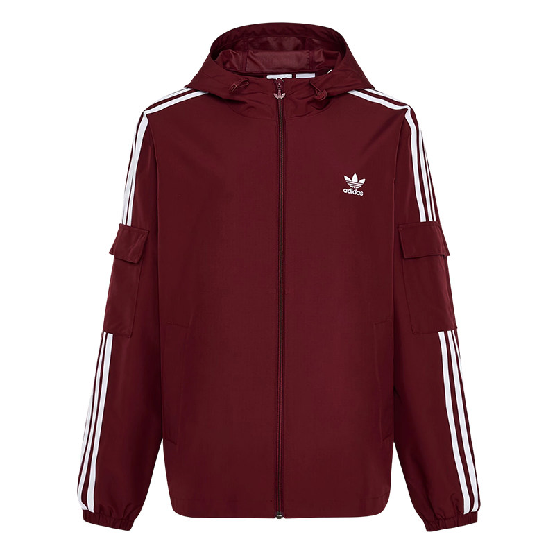 adidas三叶草情侣连帽运动夹克