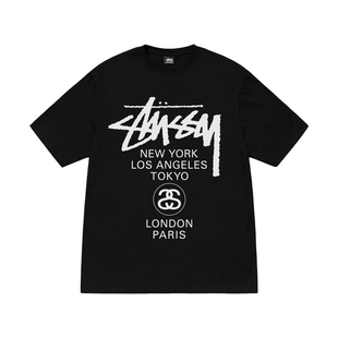 【经典现货】Stussy WORLD TOUR Tee纽约街头经典短袖世界巡游T恤