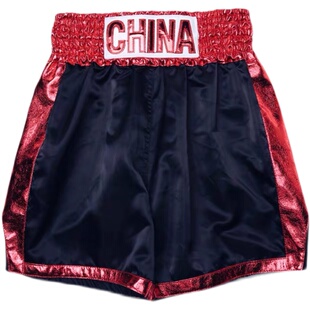搏击裤泰拳裤定制拳击散打服训练比赛格斗短裤搏击裤泰拳短裤头