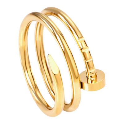 满天星钛钢男女情戒 ins风轻奢螺旋食指手饰钉形指环 Nail Rings