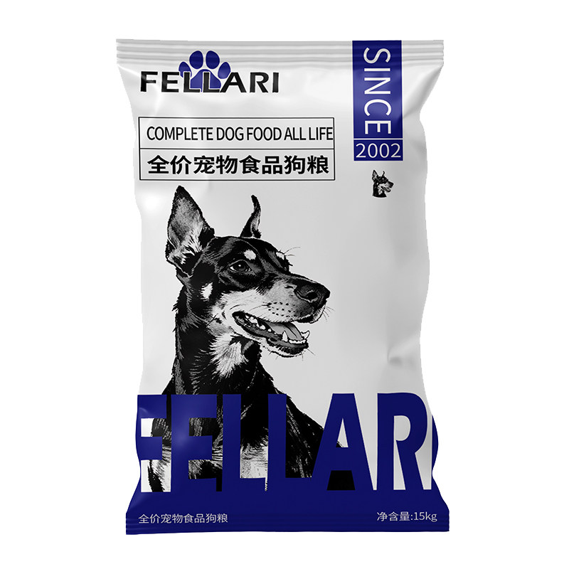 福贝白包鲜鸡肉冻干全价狗粮15kg高蛋白32小型中大型狗舍批发犬粮