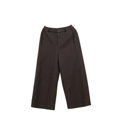 忘城H1426座/暖调滤镜/冬款绵羊毛毛呢裤九分加厚垂感休闲直筒裤